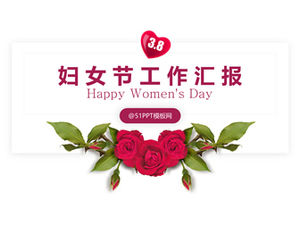 Einfache kleine frische Schattenwind 8. März Frauentag Arbeitsbericht ppt Vorlage