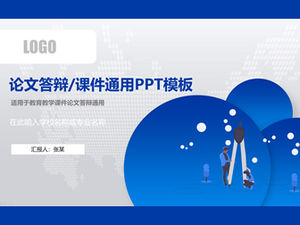 Tesis tiga dimensi mikro pengajaran pendidikan pertahanan courseware template ppt umum