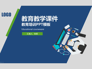 Pendidikan pengajaran courseware industri pelatihan pendidikan mikro template ppt tiga dimensi