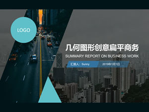 Modelo prático de estilo geométrico simples plano de negócios resumo ppt