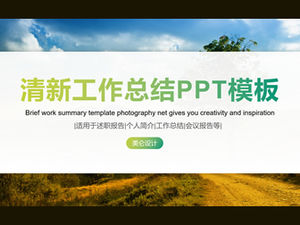 Template ringkasan laporan kerja bisnis segar kecil hijau datar sederhana