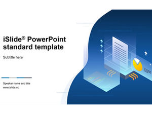Bilim ve teknoloji illüstrasyon ana resim internet teknolojisi tarzı kişisel yıl sonu özet raporu ppt şablonu