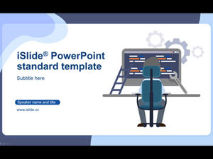 เทมเพลต ppt สรุปข้อมูลส่วนบุคคลแบบเวกเตอร์การ์ตูน