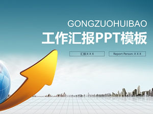 Pământ și săgeată tendința ascendentă diagramă principală atmosferă simplă lucrare de afaceri raport rezumat șablon ppt