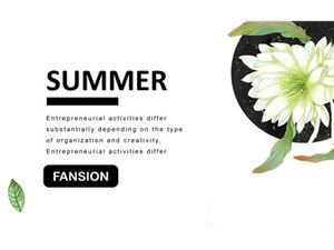 Atmosfera minimalista rivista piante eoliche e fiori modello ppt fan letterario