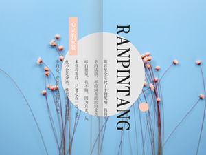 Atmosphärische minimalistische Poesie und Essay Wertschätzung literarischen Stil kleine frische ppt Vorlage