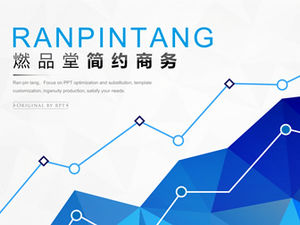 低三角形圖片填充創意簡單業務數據報告ppt模板