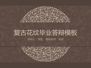Retro wzór koronki praca magisterska obrona ogólny szablon ppt