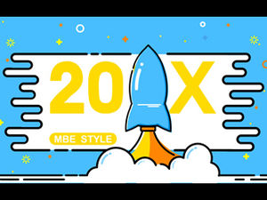 Plantilla ppt de informe de resumen de trabajo de estilo MBE colorido vibrante encantador