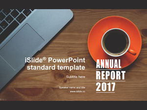 Atmosfera semplice per il tempo libero Modello ppt di rapporto di lavoro in stile europeo e americano