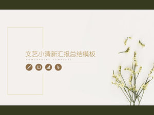 Branches and leaves, flowers, ancient atmosphere, literary, small and fresh work summary report ppt template