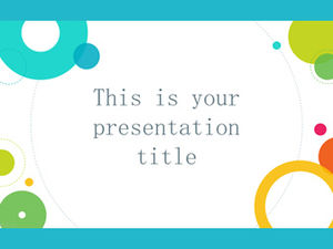 生動的彩色圓圈氣泡歐美粉絲作品總結報告ppt模板