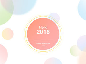 Cerc creativ frumos mic acuarelă proaspătă potrivire culoare rezumat raport lucrare șablon ppt