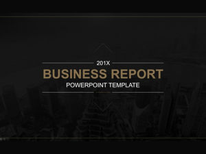 简约黑金大气扁平风商务工作总结ppt模板