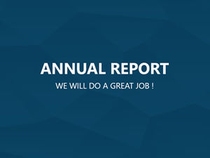 Низкий многоугольник фон синий бизнес минималистская атмосфера шаблон отчета о работе п.