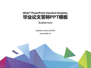 Culoare poligon redus creativ proaspăt teză absolventă apărare șablon ppt general