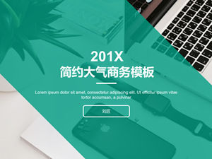 Template ringkasan laporan kerja bisnis gaya segar kecil datar dan sederhana