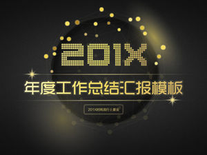 Terra linha pontilhada rede atmosfera criativa ouro preto relatório de resumo de trabalho de negócios modelo ppt geral