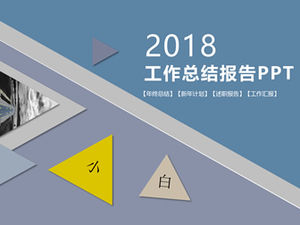 Modelo de relatório de resumo de trabalho de vento triangular elegante em ppt