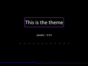 Modelo de ppt de estilo de moda de linha pontilhada minimalista preto e roxo