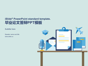 Docteur chapeau micro matériel de défense de style dessin animé thèse modèle général ppt