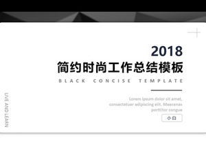 Scala di grigi semplice moda modello di rapporto di lavoro piatto ppt