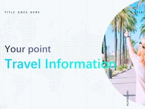 Modello ppt riassunto del piano di lavoro di viaggio di vacanza di viaggio di viaggio di vacanza di stile fresco elegante