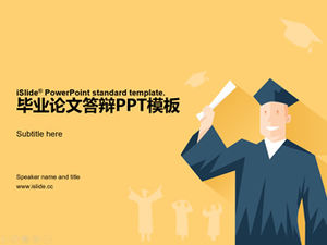 Bachelor-Cartoon-Stil These Verteidigung allgemeine ppt Vorlage mit Abschluss Antwortbogen