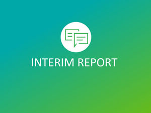 Modèle ppt de rapport de résumé de travail de style européen et américain simple atmosphère de fond dégradé bleu-vert