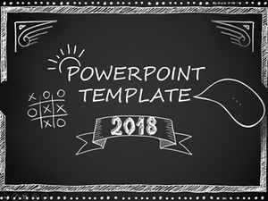 Tafel Hintergrund Kreide Hand gezeichnete Schrift Grafik kreative These Verteidigung ppt Vorlage