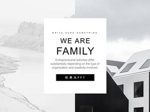 Semplice ed elegante atmosfera estrema semplice modello piatto stile europeo e americano ppt