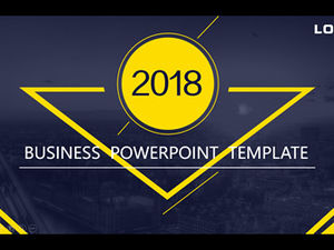 Геометрический графический творческий серый желтый плоский бизнес шаблон отчета о работе