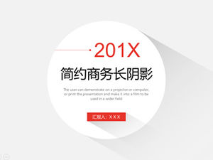 Uzun gölge basit üst düzey atmosfer düz çalışma özeti raporu ppt şablonu