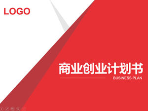 Templat PPT Rencana Kewirausahaan Bisnis Praktis Merah Meriah