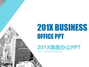 Geometric graphics cut graph flat atmosphere business work report ppt template