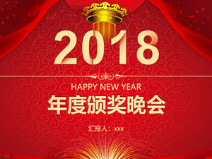 Laporan ringkasan akhir tahun perusahaan dan templat ppt pesta penghargaan rencana kerja tahun baru