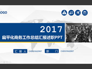 Plantilla de ppt de informe de resumen de trabajo de negocio plano de fondo gris bajo elegante