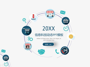 E-ticaret internet büyük veri teknolojisi bilgi çalışma özeti raporu ppt şablonu