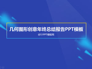 Modello ppt di rapporto di sintesi di fine anno piatto semplice creativo grafico geometrico