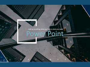 비즈니스 고층 빌딩 배경 커버 미니멀 기하학적 그래픽 라인 플랫 비즈니스 작업 보고서 PPT 템플릿을 올려