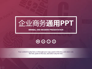 Flat simple European and American style business general work summary report ppt template