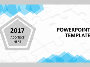 五角大樓和其他幾何圖形創意簡單平面業務摘要報告ppt模板