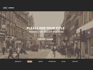 穩定的高端咖啡色歐美雜誌風格商務工作報告ppt模板