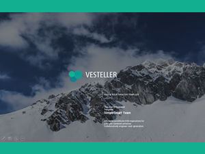 Große Bildabdeckung minimalistischer flacher europäischer und amerikanischer Arbeitszusammenfassungsbericht ppt Vorlage