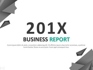 Tridimensional poligon mic art creativ atmosferă simplă raport de lucru afaceri șablon ppt