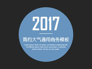 Rotondo minimalista copertina creativa semplice e atmosferico modello di business generale ppt