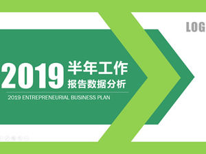 Grüner Pfeil kreative Abdeckung Mikro dreidimensionale Diagramm Arbeit Zusammenfassung Bericht ppt Vorlage