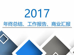 Elegant gray low triangle background micro three-dimensional style work summary ppt template