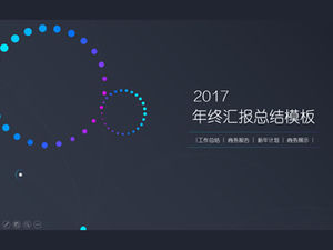 Ringkasan kerja warna biru dan ungu yang mempesona dan template rencana ppt yang mempesona