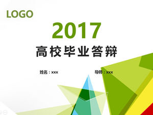 Gençlik canlılık renk eşleştirme geometrik grafikler yaratıcı kolej mezuniyet tezi savunma ppt şablonu